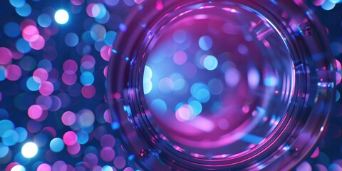 Poster - Colorful Bokeh Background with Vibrant Lights and Circular Shapes