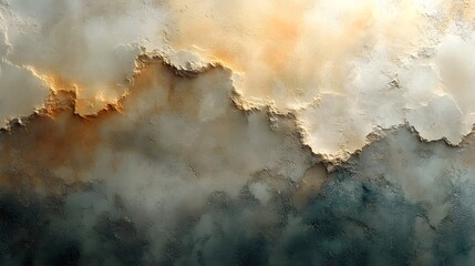 Fototapete - Dramatic Moody Sky with Swirling Clouds and Ethereal Lighting Over Majestic Landscape