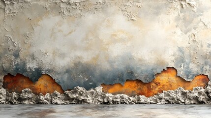 Leinwandbilder - Dramatic Moody Textured Abstract Rustic Worn Earthy Gritty Concrete Wall Background
