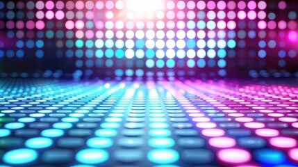 Poster - Colorful Light Patterns with Glowing Dots for Party Backgrounds