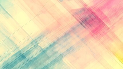 Poster - Vibrant Gradient Abstract Geometric Art with Flowing Patterns and Dynamic Composition