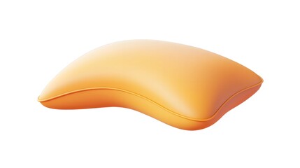 Aufkleber - Vibrant Orange Abstract 3D Digital Geometric Shape Background with Smooth Curves and Minimalist Design