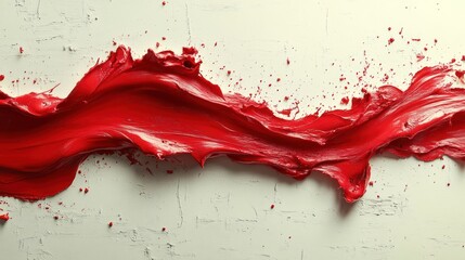 Wall Mural - Red paint swirl, textured background, studio shot, art design