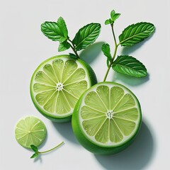 Wall Mural - limes with mint