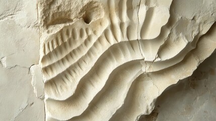 Poster - Textured Stone Surface Shows Wavelike Patterns