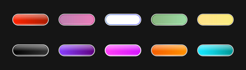 glossy web button