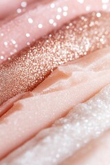 Poster - A smooth gradient showcases pastel tones of rose gold, champagne, and pearl, enhancing the luxurious look with fine glitter particles scattered throughout for added elegance