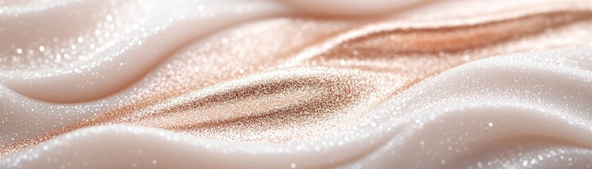 Poster - soft pastel tones merge seamlessly, creating a smooth gradient that shines with rose gold, champagne