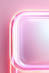 Poster - A smooth gradient transitions from deep crimson to bright pink, exhibiting a neon glow along the edges. The center remains clear for typography or design. Perfect for modern graphics