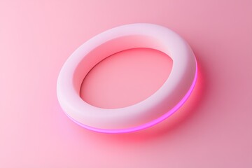 Poster - This design features a smooth gradient that shifts from deep crimson to bright pink, highlighting a central area left blank. The glowing neon edge effect enhances the overall visual appeal