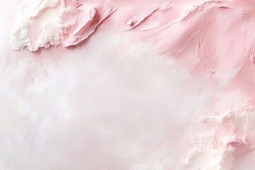 Poster - This delicate watercolor texture showcases soft pink hues that gently fade into a clean white space, perfect for adding text or other design elements in creative projects