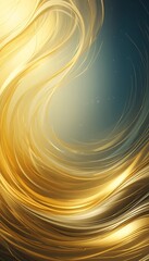 Poster - Golden Abstract Swirls Of Light And Color