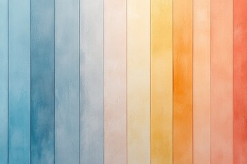 Poster - Colorful Vertical Stripes in Soft Pastel Shades with Beautiful Texture for Background and Design Use