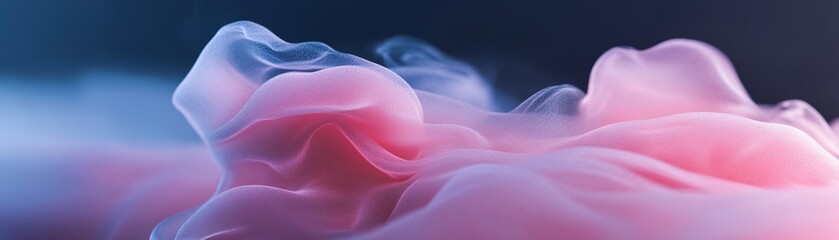 Poster - Swirls of red and pink neon-colored smoke gracefully diffuse over a dark background, creating a sense of dynamic movement while leaving ample space for text and other elements of design