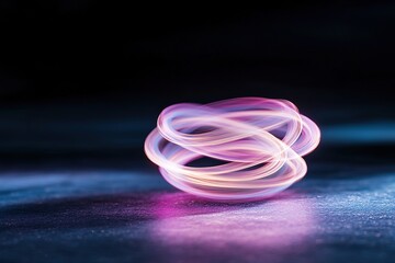 Poster - Abstract swirls of neon red and pink smoke dance against a dark backdrop, creating a sense of movement while allowing for creative text placement in the negative space
