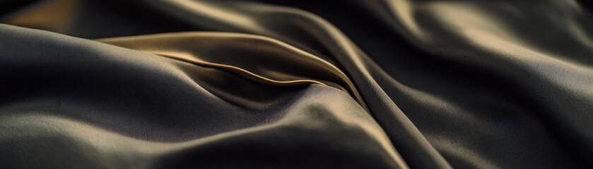 Wall Mural - Dark Olive Green Silk Fabric Draped Beautifully