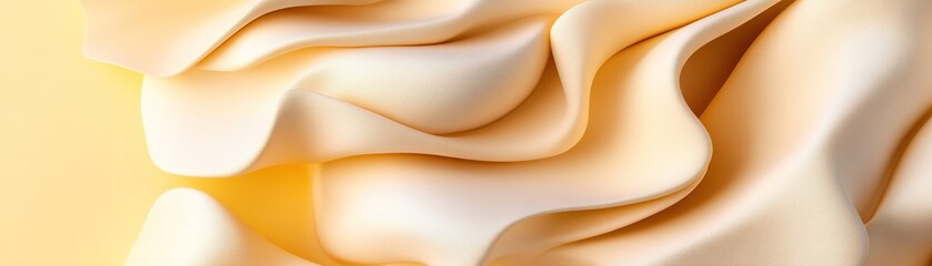 Poster - this artwork presents large, abstract shapes in varying shades of yellow, overlapping gracefully. th