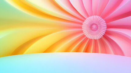 Poster - Colorful abstract design with spiraling patterns and soft gradients. Generative AI