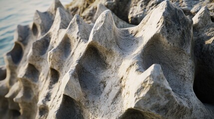 Poster - Rugged Coastal Stone Formation Texture Detail
