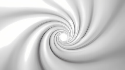 Poster - Swirling pattern of white fabric creating a spiral effect in soft light. Generative AI