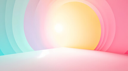 Poster - Abstract colorful background creates light and depth in a serene space. Generative AI