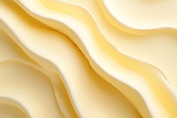 Poster - delicate wave patterns in soft, varying shades of yellow blend seamlessly, offering depth and a smoo