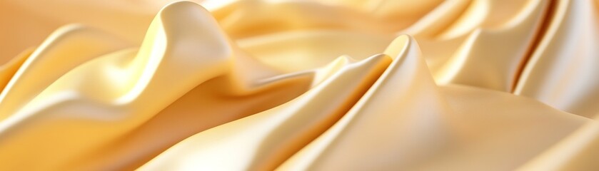 Poster - subtle undulating wave patterns in various shades of yellow flow smoothly, creating a calming backdr