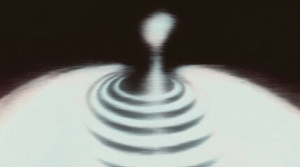 Fototapete - Abstract futuristic light distortion forming unique pattern in dark void