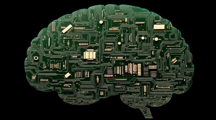 Poster - A Circuit Board Shaped Like a Human Brain