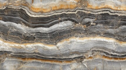 Poster - Layered Onyx Stone Showing Wavelike Bands Of Color