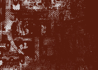 Fototapete - Background with glitch distorted grunge textures . grunge background texture with halftone dots, glitched shapes, textures and lines .Screen print vector background with grunge textured surface.