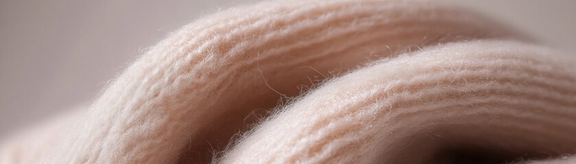 Poster - Soft Pale Pink Fluffy Knit Fabric Texture