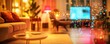 © STwul - Smart home screen glows, living room ambience