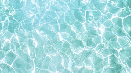 Canvas Print - Clear turquoise water with subtle ripples reflecting light creates serene atmosphere