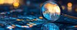 © HISTOCK - Magnifying glass showing data analysis on digital background