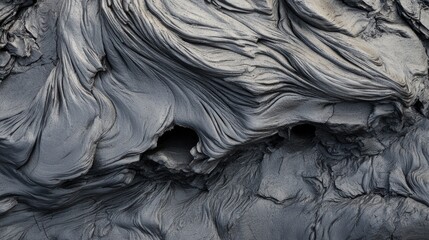 Poster - Abstract Volcanic Rock Texture Gray Swirling Formations