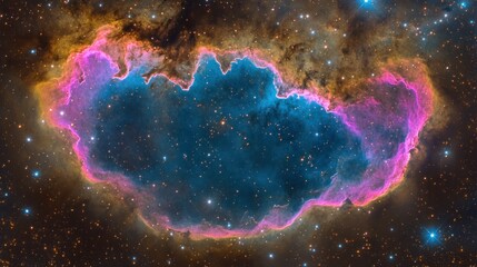 Poster - Cosmic Nebula Colorful Cloudscape Interstellar Dust