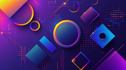 Leinwandbilder - vibrant abstract gradient background, smooth color transitions, 3d fluid shapes, modern aesthetic, p