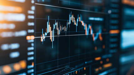 Poster - stock market data on a computer screen.