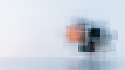 Poster - Abstract Motion Blur Cubes
