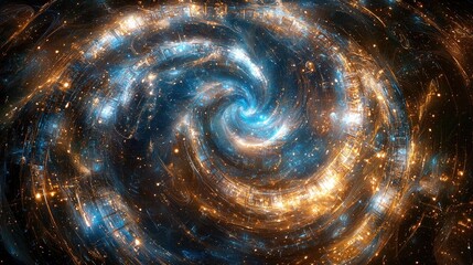 Wall Mural - cosmic swirl: a mesmerizing journey through the depths of space, showcasing a vibrant nebula with sw