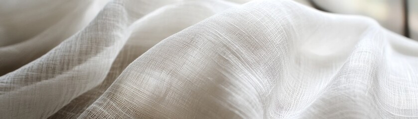 Poster - Soft Draped White Fabric Showing Texture Detail