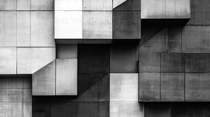Poster - Abstract Architectural Concrete Panel Design