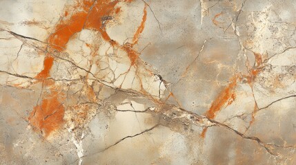 Poster - Abstract Beige And Orange Marble Texture