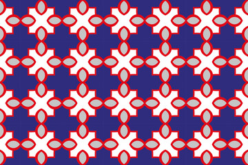 Poster - Abstract geometric pattern background with seamless design, creates a sense of order and precision.
