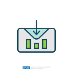 Poster - Modern Data Analytic Icon Representing Data Collection and Analysis in Technological and Business Environments