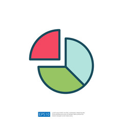 Poster - Colorful Pie Chart Segments Representing Data Analysis and Business Insights for Informative Presentations and Reports