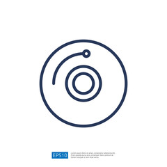Poster - Abstract Circular Data Analysis Icon Representing Data Metrics And Insights Through Modern Graphic Design