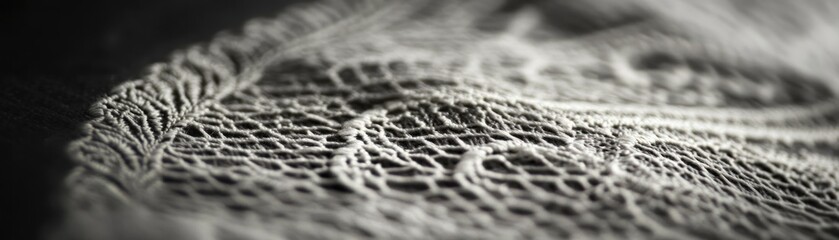 Poster - Detailed Close Up Of Intricate Knitted Fabric Texture