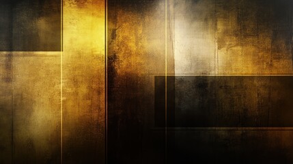 Poster - Abstract Gold And Dark Brown Textured Art